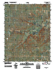 Piedmont NE Kansas Historical topographic map, 1:24000 scale, 7.5 X 7.5 Minute, Year 2009