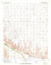 Pierceville Kansas Historical topographic map, 1:24000 scale, 7.5 X 7.5 Minute, Year 1967