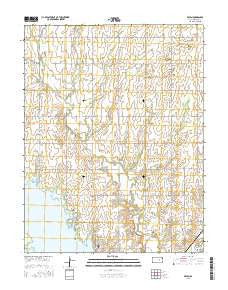 Pilsen Kansas Current topographic map, 1:24000 scale, 7.5 X 7.5 Minute, Year 2015