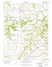 Pomona Kansas Historical topographic map, 1:24000 scale, 7.5 X 7.5 Minute, Year 1956