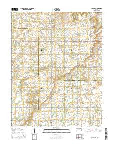 Porterville Kansas Current topographic map, 1:24000 scale, 7.5 X 7.5 Minute, Year 2015