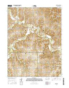 Potter Kansas Current topographic map, 1:24000 scale, 7.5 X 7.5 Minute, Year 2015