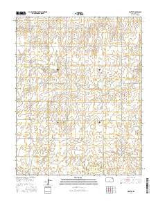 Pratt SE Kansas Current topographic map, 1:24000 scale, 7.5 X 7.5 Minute, Year 2015