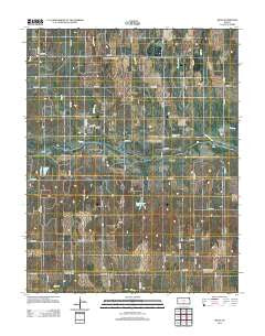 Rago Kansas Historical topographic map, 1:24000 scale, 7.5 X 7.5 Minute, Year 2012