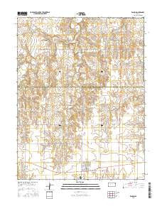 Ransom Kansas Current topographic map, 1:24000 scale, 7.5 X 7.5 Minute, Year 2015