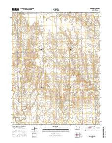Ransom SW Kansas Current topographic map, 1:24000 scale, 7.5 X 7.5 Minute, Year 2015
