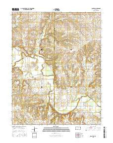 Rantoul Kansas Current topographic map, 1:24000 scale, 7.5 X 7.5 Minute, Year 2015