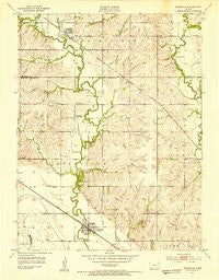 Rossville Kansas Historical topographic map, 1:24000 scale, 7.5 X 7.5 Minute, Year 1952