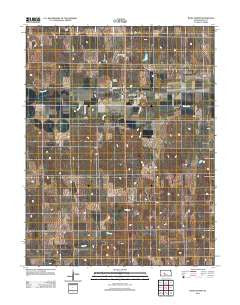 Rush Center Kansas Historical topographic map, 1:24000 scale, 7.5 X 7.5 Minute, Year 2012