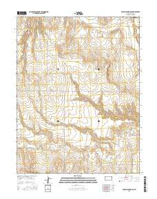 Russell Springs SE Kansas Current topographic map, 1:24000 scale, 7.5 X 7.5 Minute, Year 2015