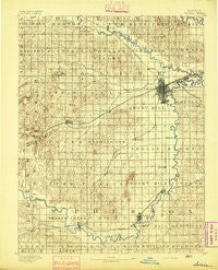 Salina Kansas Historical topographic map, 1:125000 scale, 30 X 30 Minute, Year 1892