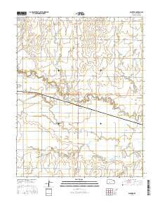 Sanford Kansas Current topographic map, 1:24000 scale, 7.5 X 7.5 Minute, Year 2015