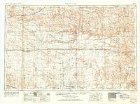 Scott City Kansas Historical topographic map, 1:250000 scale, 1 X 2 Degree, Year 1955