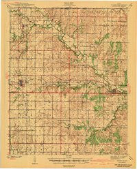Severy Kansas Historical topographic map, 1:62500 scale, 15 X 15 Minute, Year 1941