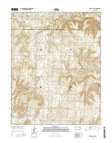 Severy South Kansas Current topographic map, 1:24000 scale, 7.5 X 7.5 Minute, Year 2015