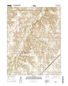 Skiddy Kansas Current topographic map, 1:24000 scale, 7.5 X 7.5 Minute, Year 2015