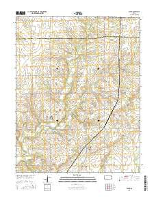 Stark Kansas Current topographic map, 1:24000 scale, 7.5 X 7.5 Minute, Year 2015