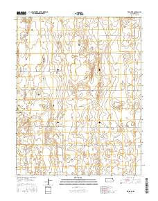 Tennis NE Kansas Current topographic map, 1:24000 scale, 7.5 X 7.5 Minute, Year 2015