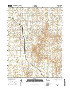Tipton Kansas Current topographic map, 1:24000 scale, 7.5 X 7.5 Minute, Year 2015