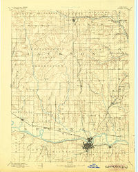 Topeka Kansas Historical topographic map, 1:125000 scale, 30 X 30 Minute, Year 1894