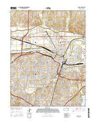 Topeka Kansas Current topographic map, 1:24000 scale, 7.5 X 7.5 Minute, Year 2016