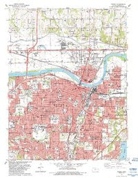 Topeka Kansas Historical topographic map, 1:24000 scale, 7.5 X 7.5 Minute, Year 1983