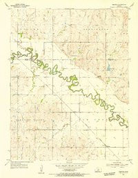 Trenton Kansas Historical topographic map, 1:24000 scale, 7.5 X 7.5 Minute, Year 1955
