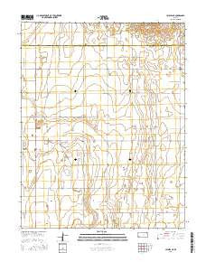Ulysses NE Kansas Current topographic map, 1:24000 scale, 7.5 X 7.5 Minute, Year 2015