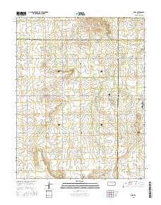 Vilas Kansas Current topographic map, 1:24000 scale, 7.5 X 7.5 Minute, Year 2015