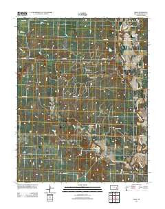 Virgil Kansas Historical topographic map, 1:24000 scale, 7.5 X 7.5 Minute, Year 2012