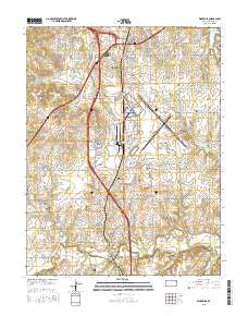 Wakarusa Kansas Current topographic map, 1:24000 scale, 7.5 X 7.5 Minute, Year 2015