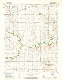 Walker Kansas Historical topographic map, 1:24000 scale, 7.5 X 7.5 Minute, Year 1961