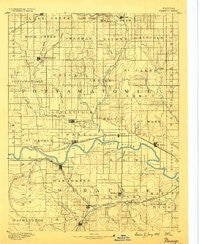 Wamego Kansas Historical topographic map, 1:125000 scale, 30 X 30 Minute, Year 1889