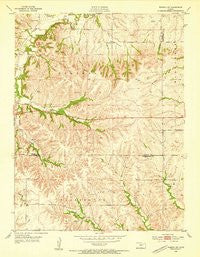 Wamego SW Kansas Historical topographic map, 1:24000 scale, 7.5 X 7.5 Minute, Year 1953