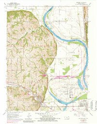 Wathena Kansas Historical topographic map, 1:24000 scale, 7.5 X 7.5 Minute, Year 1961