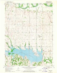 Webber Kansas Historical topographic map, 1:24000 scale, 7.5 X 7.5 Minute, Year 1969
