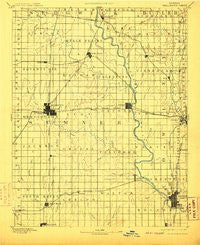Wellington Kansas Historical topographic map, 1:125000 scale, 30 X 30 Minute, Year 1890