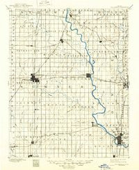 Wellington Kansas Historical topographic map, 1:125000 scale, 30 X 30 Minute, Year 1890