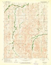 Westfall NW Kansas Historical topographic map, 1:24000 scale, 7.5 X 7.5 Minute, Year 1964