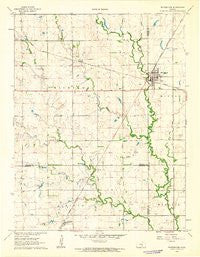 Whitewater Kansas Historical topographic map, 1:24000 scale, 7.5 X 7.5 Minute, Year 1962