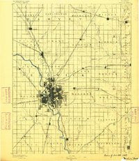 Wichita Kansas Historical topographic map, 1:125000 scale, 30 X 30 Minute, Year 1889