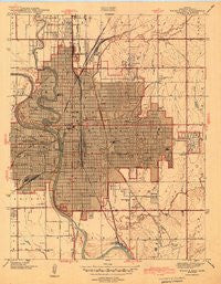 Wichita East Kansas Historical topographic map, 1:31680 scale, 7.5 X 7.5 Minute, Year 1943