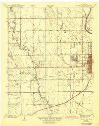 Wichita West Kansas Historical topographic map, 1:31680 scale, 7.5 X 7.5 Minute, Year 1943