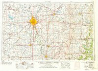 Wichita Kansas Historical topographic map, 1:250000 scale, 1 X 2 Degree, Year 1955