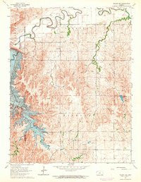 Wilson NW Kansas Historical topographic map, 1:24000 scale, 7.5 X 7.5 Minute, Year 1964