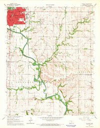 Winfield Kansas Historical topographic map, 1:24000 scale, 7.5 X 7.5 Minute, Year 1965