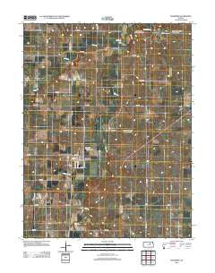 Woodbine Kansas Historical topographic map, 1:24000 scale, 7.5 X 7.5 Minute, Year 2012