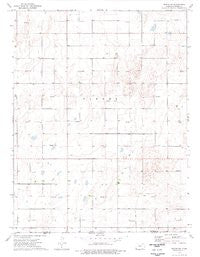 Woods SW Kansas Historical topographic map, 1:24000 scale, 7.5 X 7.5 Minute, Year 1974