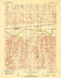 Woodston Kansas Historical topographic map, 1:24000 scale, 7.5 X 7.5 Minute, Year 1953