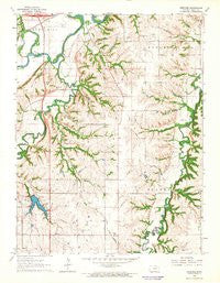 Wreford Kansas Historical topographic map, 1:24000 scale, 7.5 X 7.5 Minute, Year 1964